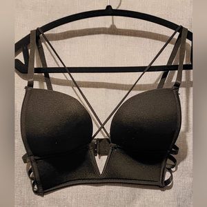 Black, Strappy Bra Top